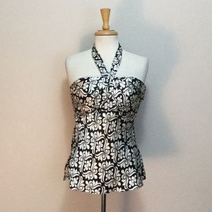 WHBM dressy silk halter bodice top